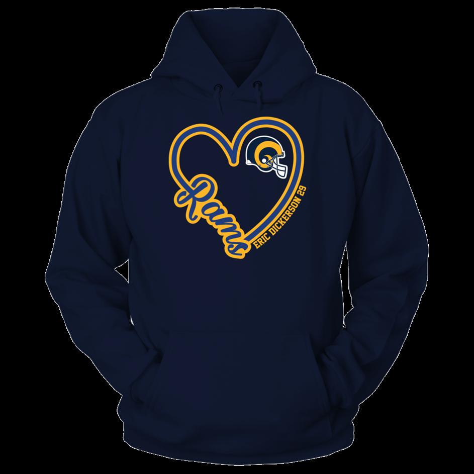 LOS ANGELES RAMS - DICKERSON - HEART SCRIPT SUPER BOWL