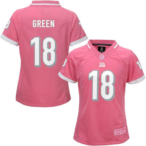 Girls Youth Cincinnati Bengals AJ Green Pink Bubble Gum Jersey