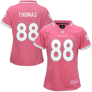 Girls Youth Denver Broncos Demaryius Thomas Pink Bubble Gum Jersey
