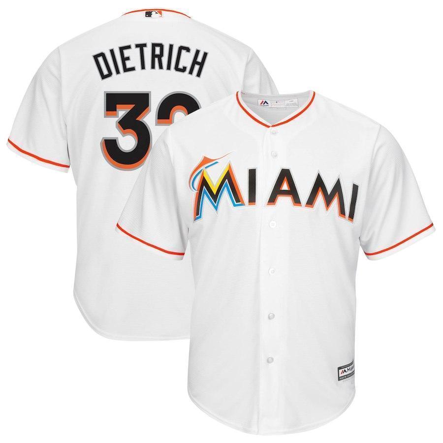 Derek Dietrich Miami Marlins Dodgers Baseball Player Jersey