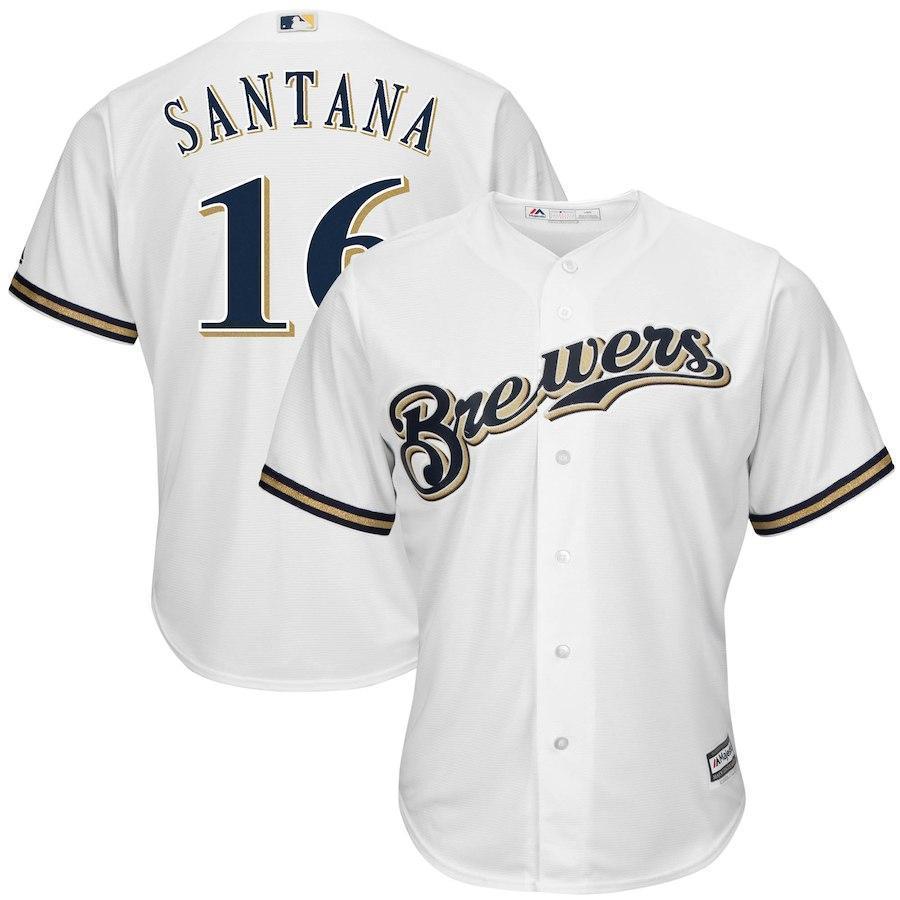 Domingo Santana Milwaukee Brewers Baseball Player Jersey