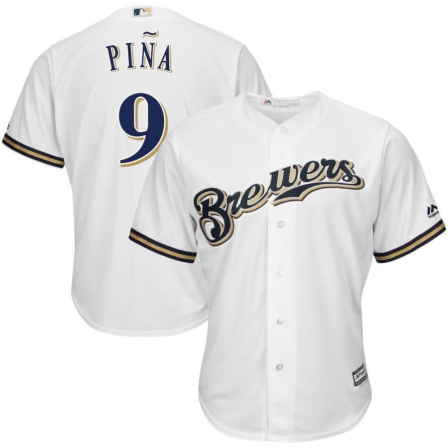 Manny Pina Milwaukee Brewers Baseball Player Jersey