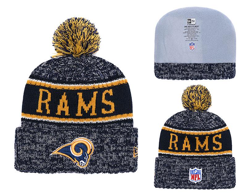 LOS ANGELES RAMS SUPER BOWL BLACK WOOLEN CAP