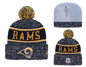 LOS ANGELES RAMS SUPER BOWL BLACK WOOLEN CAP
