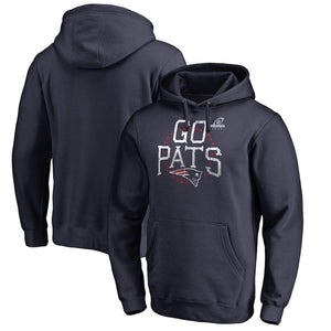 New England Patriots 2018 NFL Playoffs Bound Hometown Pullover Hoodie – Navy Super Bowl