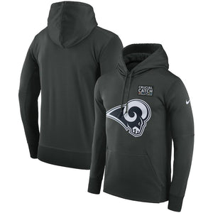 MEN'S LOS ANGELES RAMS SUPER BOWL ANTHRACITE CRUCIAL CATCH PERFORMANCE HOODIE