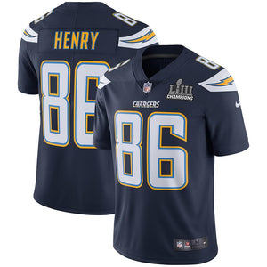 Hunter Henry Los Angeles Rams Super Bowl LIII 53 Champions Patch Football Men'sJersey - Navy - 2019