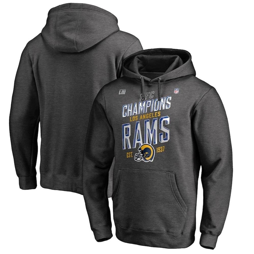 LOS ANGELES RAMS SUPER BOWL 2018 NFC WEST DIVISION CHAMPIONS FAIR CATCH PULLOVER HOODIE - ROYAL