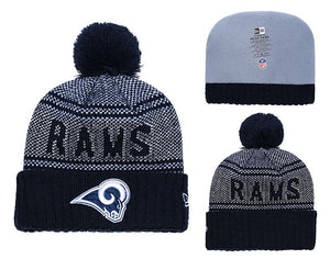LOS ANGELES RAMS SUPER BOWL NAVY AND WHITE WOOLEN CAP 2