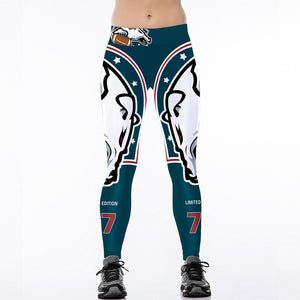 LOS ANGELES RAMS SUPER BOWL SLIM FITNESS 3D PRINTING LEGGINGS