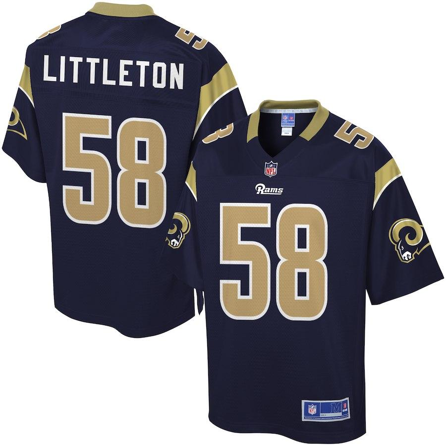 CORY LITTLETON LOS ANGELES RAMS SUPER BOWL NFL PRO LINE PLAYER JERSEY - NAVY
