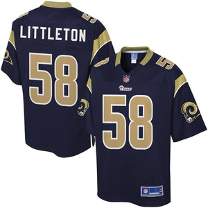 CORY LITTLETON LOS ANGELES RAMS SUPER BOWL NFL PRO LINE PLAYER JERSEY - NAVY