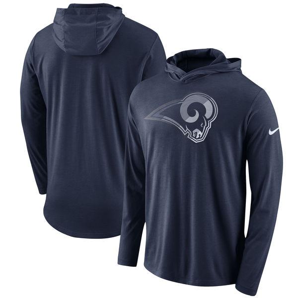 LOS ANGELES RAMS SUPER BOWL NAVY BLEND PERFORMANCE HOODED LONG SLEEVE CHRISTMAS GIFT