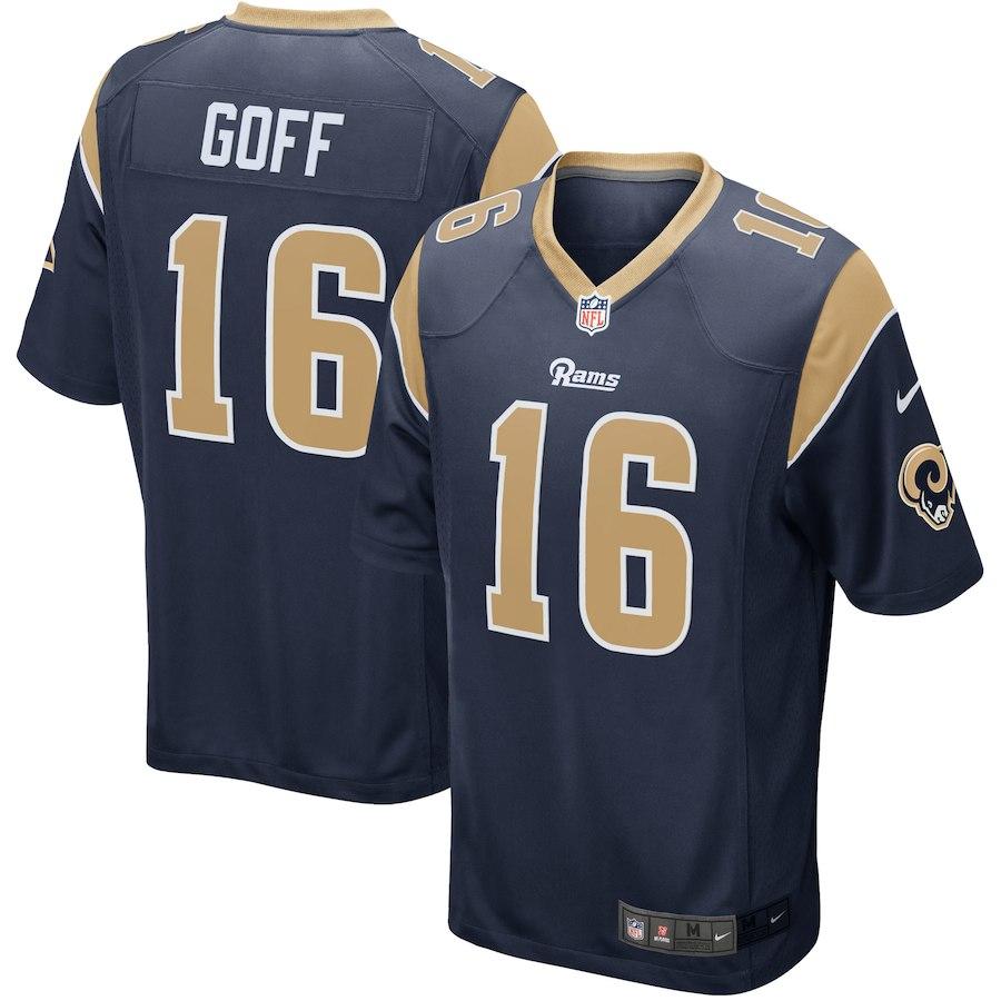 JARED GOFF LOS ANGELES RAMS SUPER BOWL GAME PLAYER JERSEY – BLACK