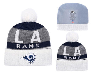 LOS ANGELES RAMS SUPER BOWL WHITE AND NAVY WOOLEN CAP