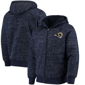LOS ANGELES RAMS SUPER BOWL DISCOVERY SHERPA FULL-ZIP JACKET – HEATHERED NAVY CHRISTMAS GIFT