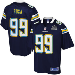 JOEY BOSA LOS ANGELES RAMS SUPER BOWL LIII 53 CHAMPIONS PATCH FOOTBALL MEN'SJERSEY - NAVY - 2019