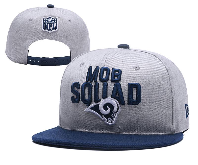 LOS ANGELES RAMS SUPER BOWL GRAY AND NAVY SNAPBACK CAP 2