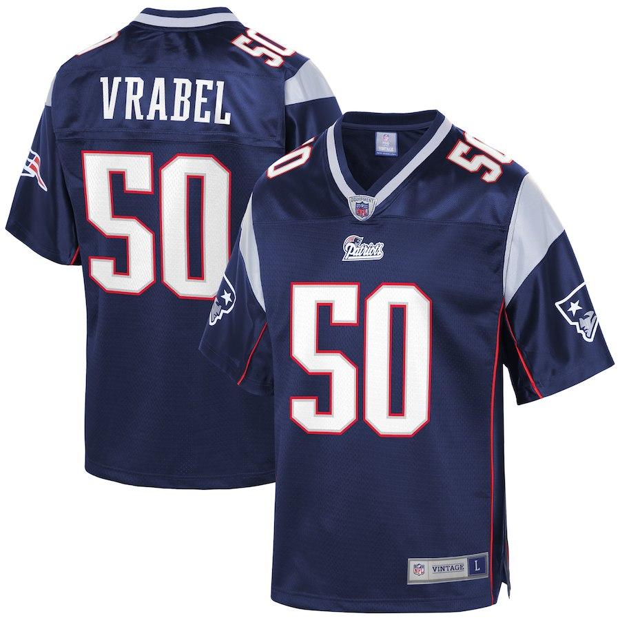 Mike Vrabel New England Patriots Pro Line Retired Player Jersey – Navy 2018/2019 Super Bowl