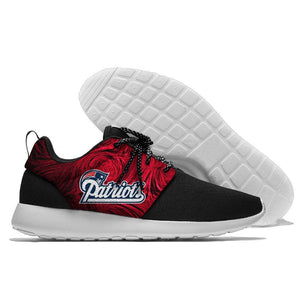 Men New England Patriots Roshe style Lightweight Running shoes - Black And Red 2 Super Bowl