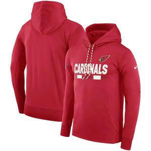 Men's Arizona Cardinals Nike Cardinal Sideline ThermaFit Performance PO Hoodie