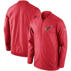 Men's Arizona Cardinals Nike Cardinal Sideline Lockdown Half-Zip Pullover Jacket