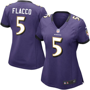 Girls Youth Baltimore Ravens Joe Flacco Nike Purple Game Jersey