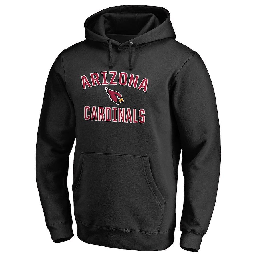 Men's Arizona Cardinals Nike Black Sideline Property Of Wordmark Logo Performance Pullover Hoodie