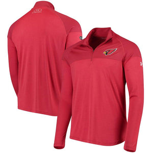Men's Arizona Cardinals Under Armour Cardinal Combine Authentic Novelty Tech Quarter-Zip Pullover Jacket