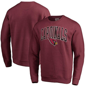 Men's Arizona Cardinals NFL Pro Line by Fanatics Branded Cardinal Wide Arch Pullover Sweatshirt