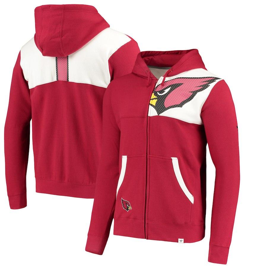 Men's Arizona Cardinals NFL Pro Line by Fanatics Branded Cardinal/White Iconic Pullover Hoodie