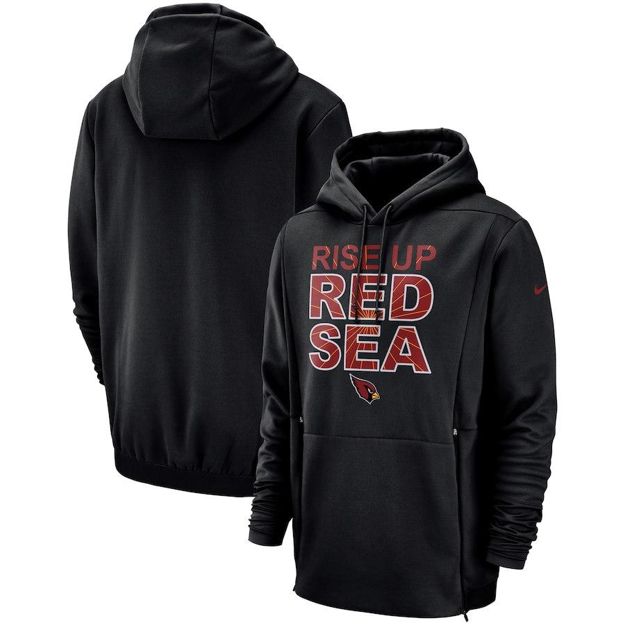 Men's Arizona Cardinals Nike Black Sideline Local Lockup Pullover Hoodie