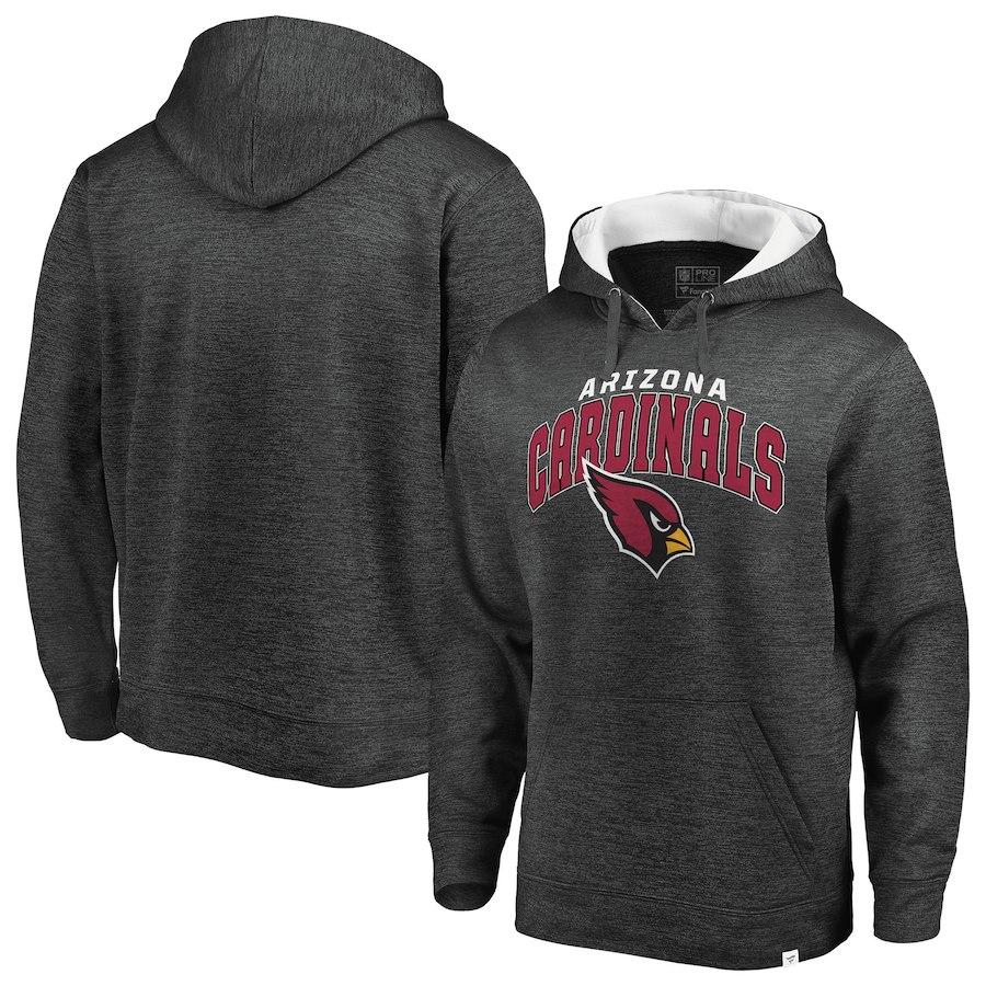 Men's Arizona Cardinals NFL Pro Line by Fanatics Branded Gray/White Big & Tall Steady Fleece Pullover Hoodie