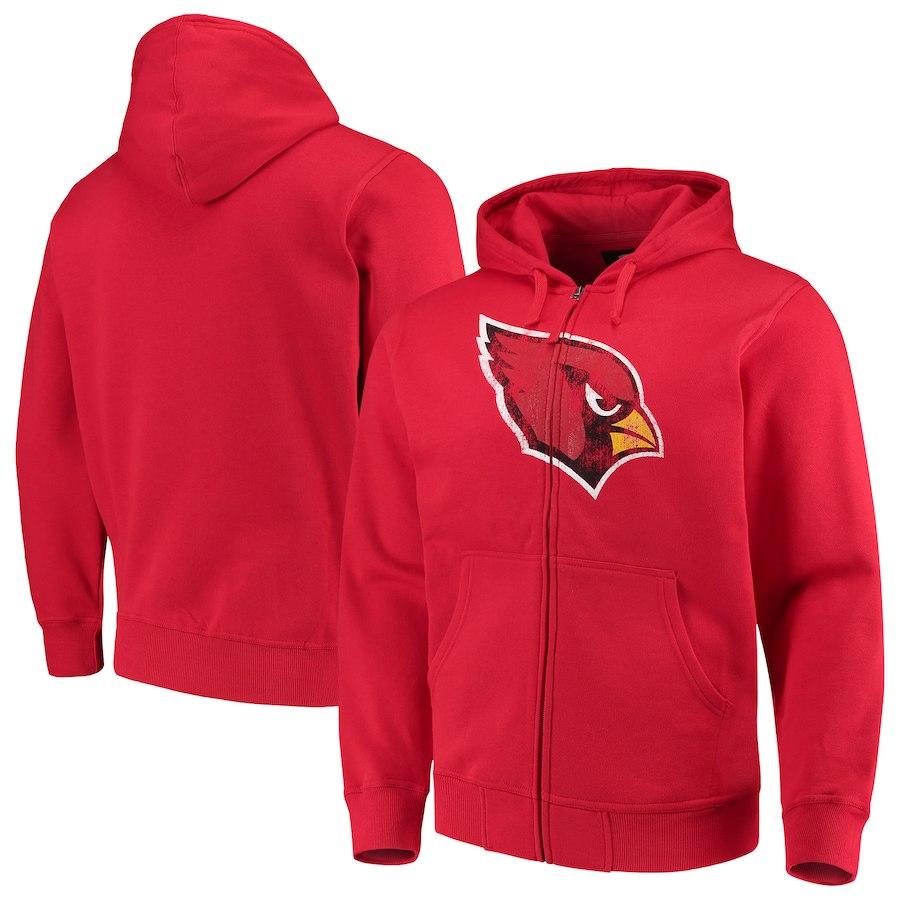Men's Arizona Cardinals G-III Sports by Carl Banks Cardinal Primary Logo Full-Zip Hoodie
