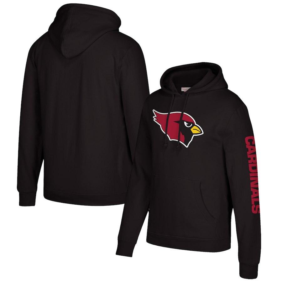 Men's Arizona Cardinals Mitchell & Ness Black Classic Team Pullover Hoodie