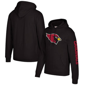 Men's Arizona Cardinals Mitchell & Ness Black Classic Team Pullover Hoodie