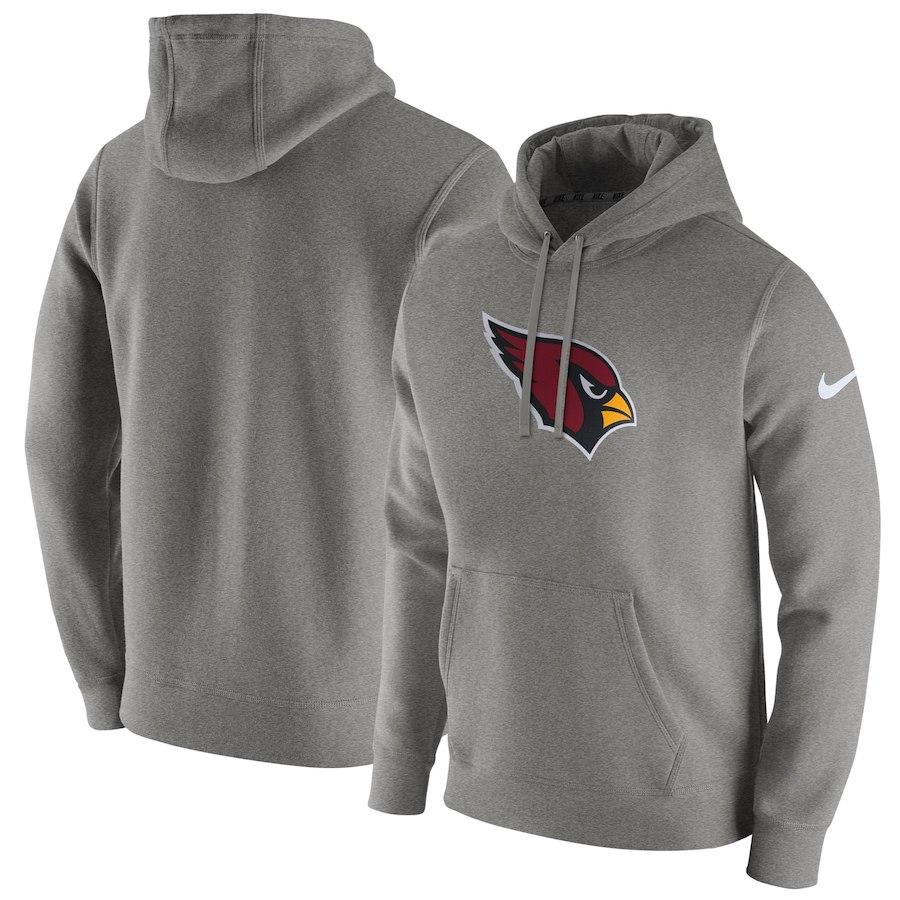 Men's Arizona Cardinals Nike Heathered Gray Club Fleece Pullover Hoodie