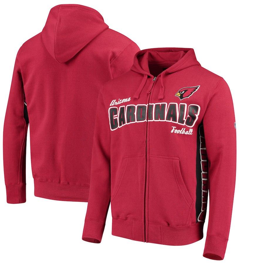 Men's Arizona Cardinals Hands High Cardinal/Black Player Full-Zip Hoodie