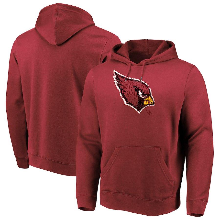 Men's Arizona Cardinals Majestic Cardinal Line of Scrimmage Pullover Hooded Sweatshirt