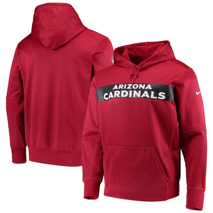 Men's Arizona Cardinals Nike Cardinal Sideline Team Performance Pullover Hoodie