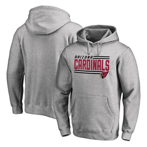 Men's Arizona Cardinals NFL Pro Line by Fanatics Branded Ash Iconic Collection On Side Stripe Big & Tall Pullover Hoodie