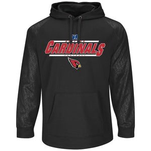 Mens Arizona Cardinals Majestic Black Synthetic Pullover Hoodie