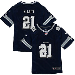 Girls Youth Dallas Cowboys Ezekiel Elliott Nike Navy Game Jersey