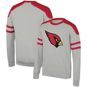 Men's Arizona Cardinals Mitchell & Ness Heathered Gray Post Season Run Crew Sweatshirt