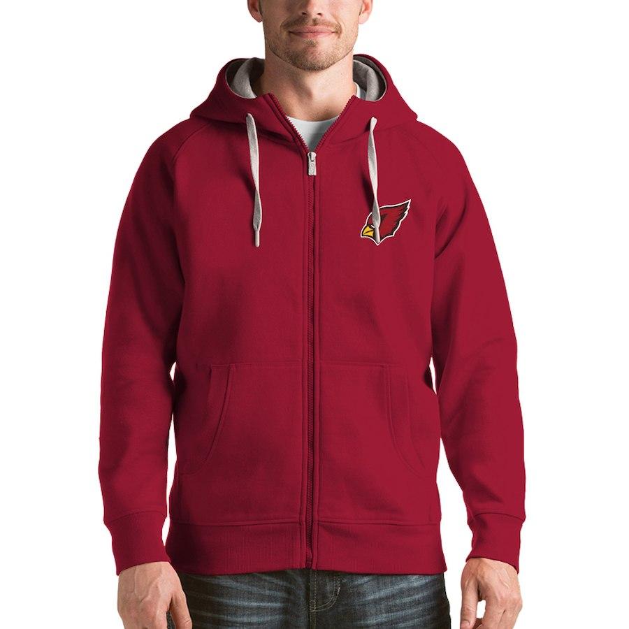 Men's Arizona Cardinals Antigua Cardinal Victory Full-Zip Hoodie