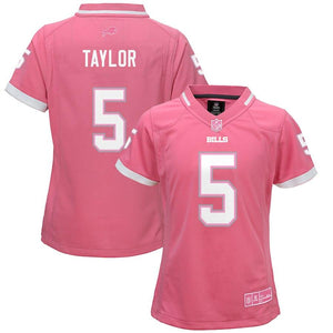 Girls Youth Buffalo Bills Tyrod Taylor Pink Fashion Bubble Gum Jersey