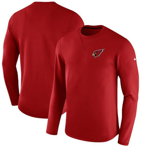 Men's Arizona Cardinals Nike Cardinal Sideline Modern Long Sleeve Sweatshirt