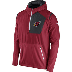 Men's Arizona Cardinals Nike Cardinal Vapor Speed Fly Rush Half-Zip Jacket