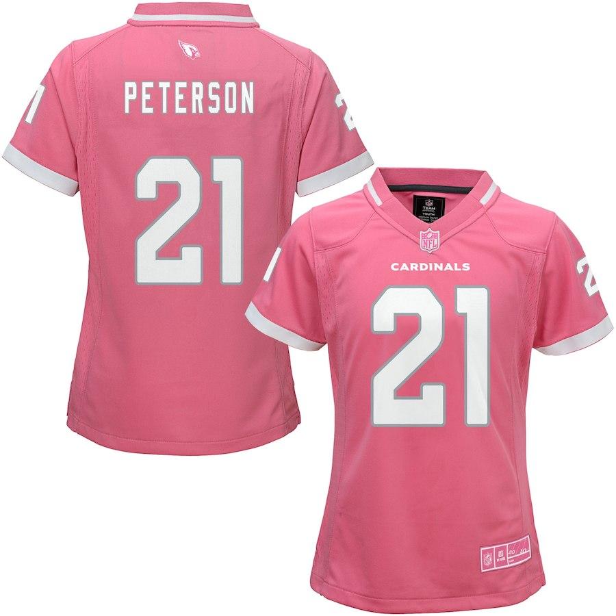 Girls Youth Arizona Cardinals Patrick Peterson Pink Bubble Gum Jersey