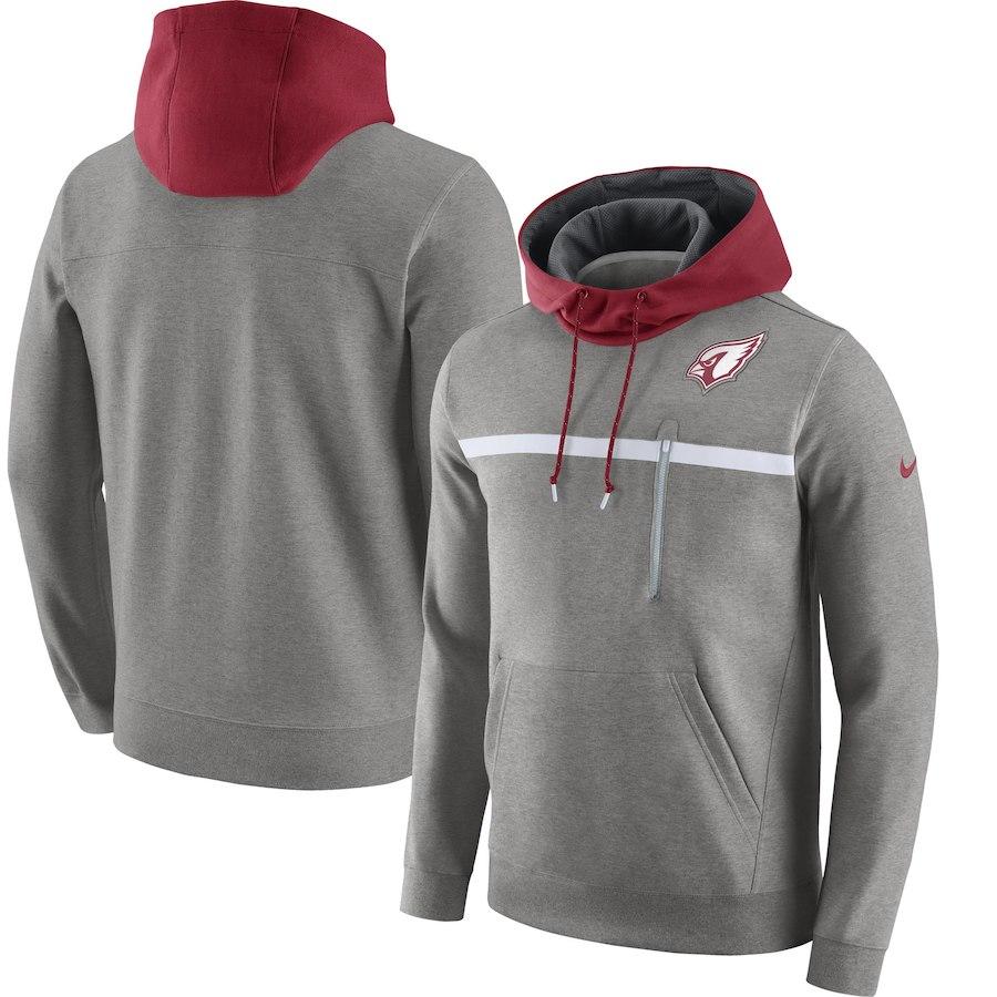 Men's Arizona Cardinals Nike Heathered Gray Champ Drive AV15 Performance Pullover Hoodie